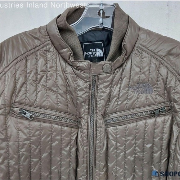 North Face nylon motorcycle puffer jacket size large EUC - Picture 3 of 6
